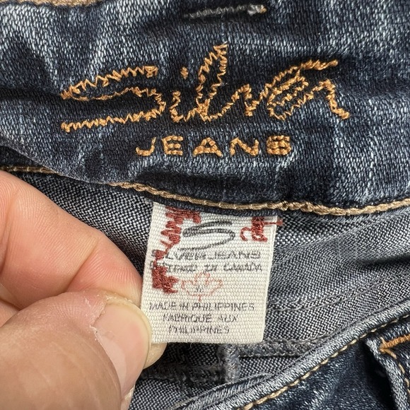 Silver Jeans Women's Size 32 (Actual 30x25.5) Blue Suki Capri - Picture 9 of 15